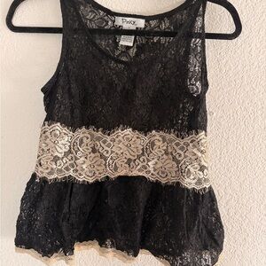 90s y2k vintage lace tank top